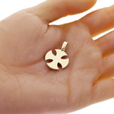 14k Yellow Gold Iron Cross Knights Templar Charm Pendant 1.2" 5.3 grams