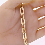 Italian 14k Yellow Gold Hollow Paper Clip Chain Bracelet 8.5" 9mm 12 grams