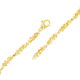 10k Yellow Gold Solid Handmade Nugget Link Bracelet 7" 5mm 11.6 grams - 7" 11.6 grams