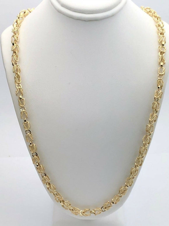 14k Yellow Gold Turkish Link Chain Necklace 20