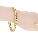 Italian 14k Yellow Gold Hollow Miami Cuban Chain Bracelet 8.25" 8.6mm 18 grams