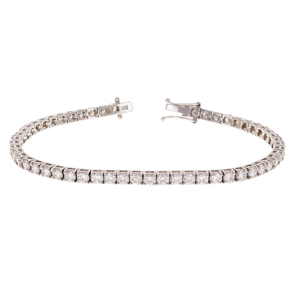 14k White Gold 5.89ctw Diamond Tennis Bracelet 7