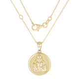 14k Yellow Gold Buddha Medal Necklace 18" 4.6 grams - Yellow
