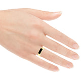 Men's 14k Yellow Gold Rectangle Black Onyx Ring Size 7 - Ring Size 7