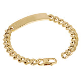 Italian 14k Yellow Gold Hollow Miami Cuban Link ID Bracelet 8.5" 8.9mm 14.5 gram