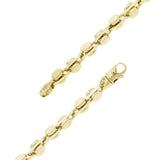 10k Yellow Gold Solid Handmade Fashion Link Bracelet 7" 6mm 24.2 grams - Yellow,7"