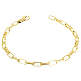 10k Yellow Gold Solid Handmade Fashion Link Bracelet 7" 5.6mm 10.5 grams - Yellow,7" 10.5 grams