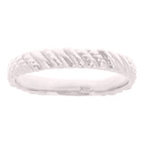 14k White Gold Twist Pattern Ring 2.8 grams Size 6.5 - White