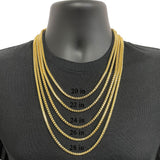 Italian 14k Yellow Gold Solid Diamond Cut Franco Chain Necklace 4.5mm 20" 57.3g - 20" 57.3 grams