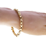 14k Yellow Gold Handmade Solid Link Bracelet 7" 4.8mm 17.1 grams - Yellow,7"