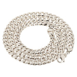 Men's 10k White Gold Miami Cuban Link Necklace 20" 8mm 71.8 grams - White,20" 71.8 grams