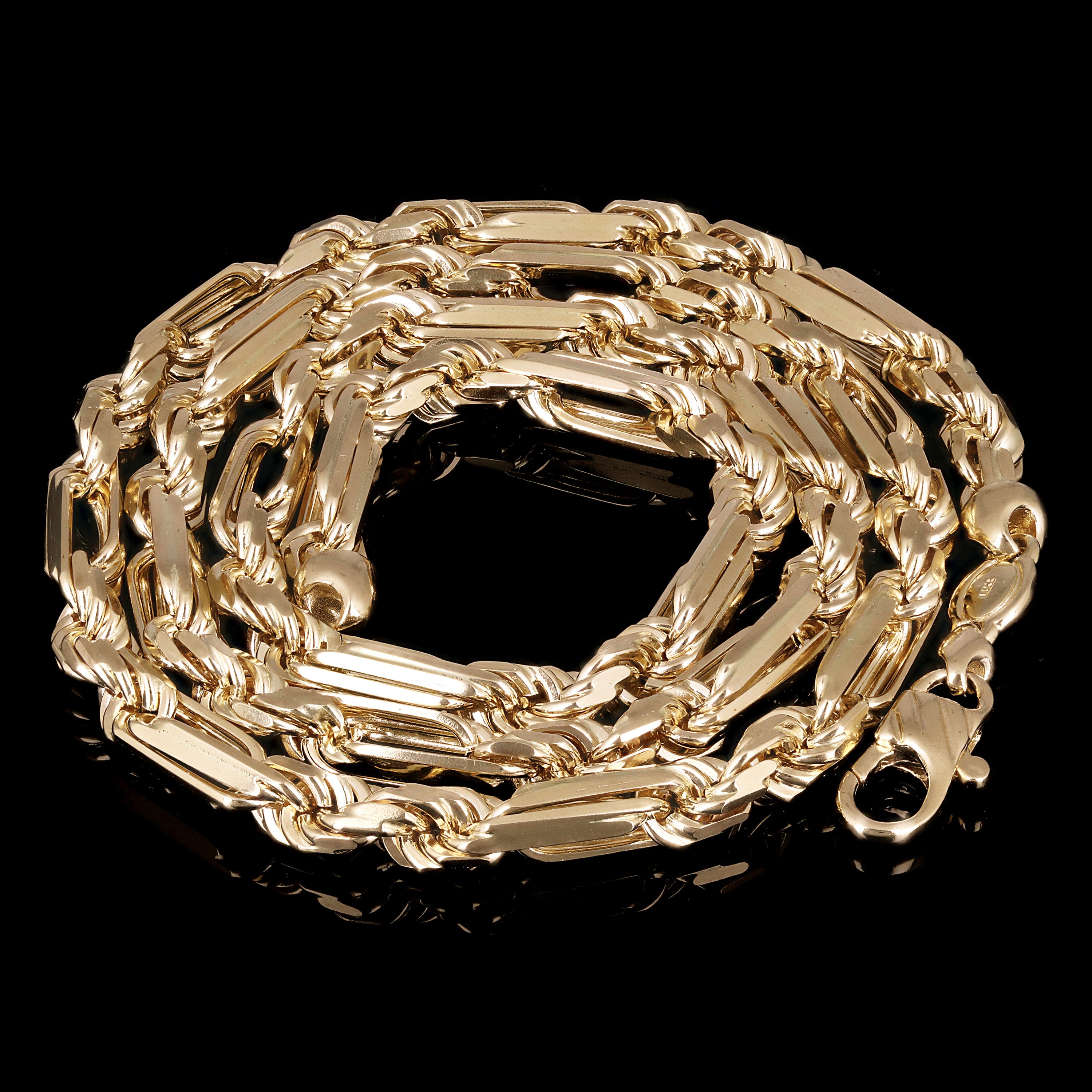 Italian 14k Yellow Gold Solid Milano Figaro Rope Chain Necklace 20" 6mm 54.3 grams