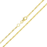 Italian 14k Yellow Gold Solid Diamond Cut Raso Chain Necklace 16" 1.4mm 5.6 grams - 16" 5.6 grams