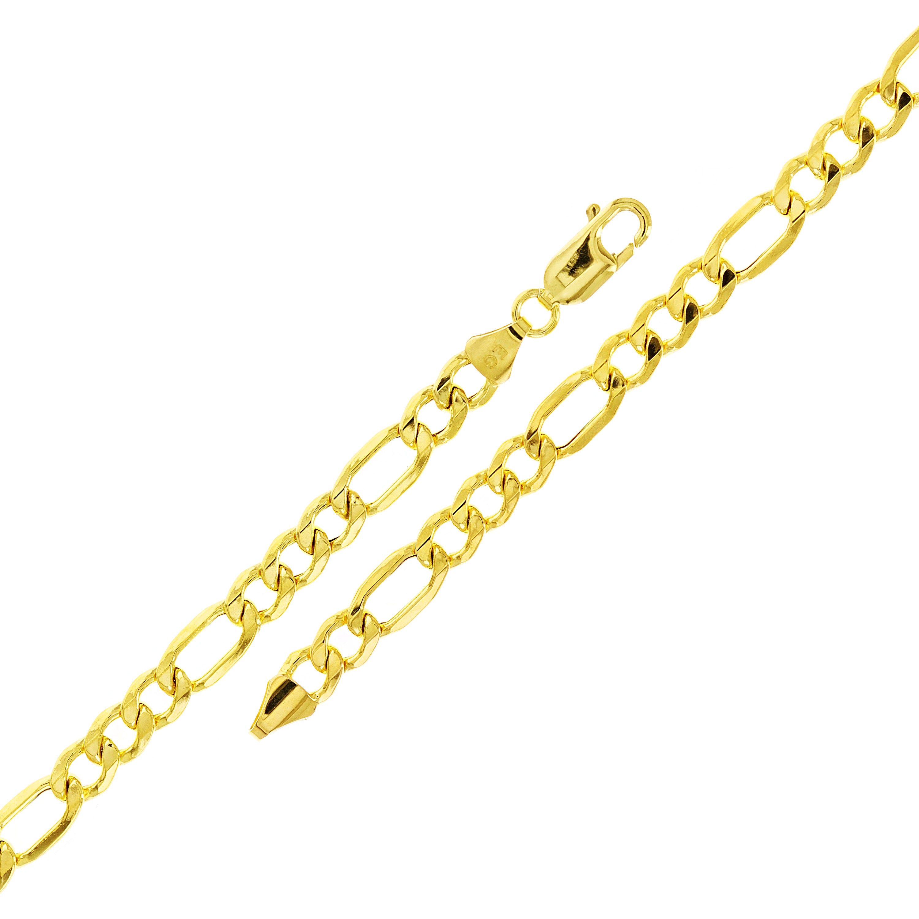 Italian 14k Yellow Gold Hollow Miami Cuban Chain Bracelet 8" 5.3mm 6.3 grams