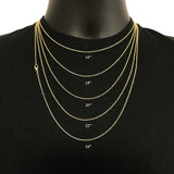 Italian 14k Yellow Gold Rolo Chain Necklace 1.7mm 22" 3.4 grams - 22",1.7 mm 3.4 grams