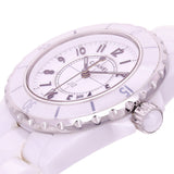 Chanel J12 33mm H0968 Date Ceramic Quartz White Dial Ladies Watch