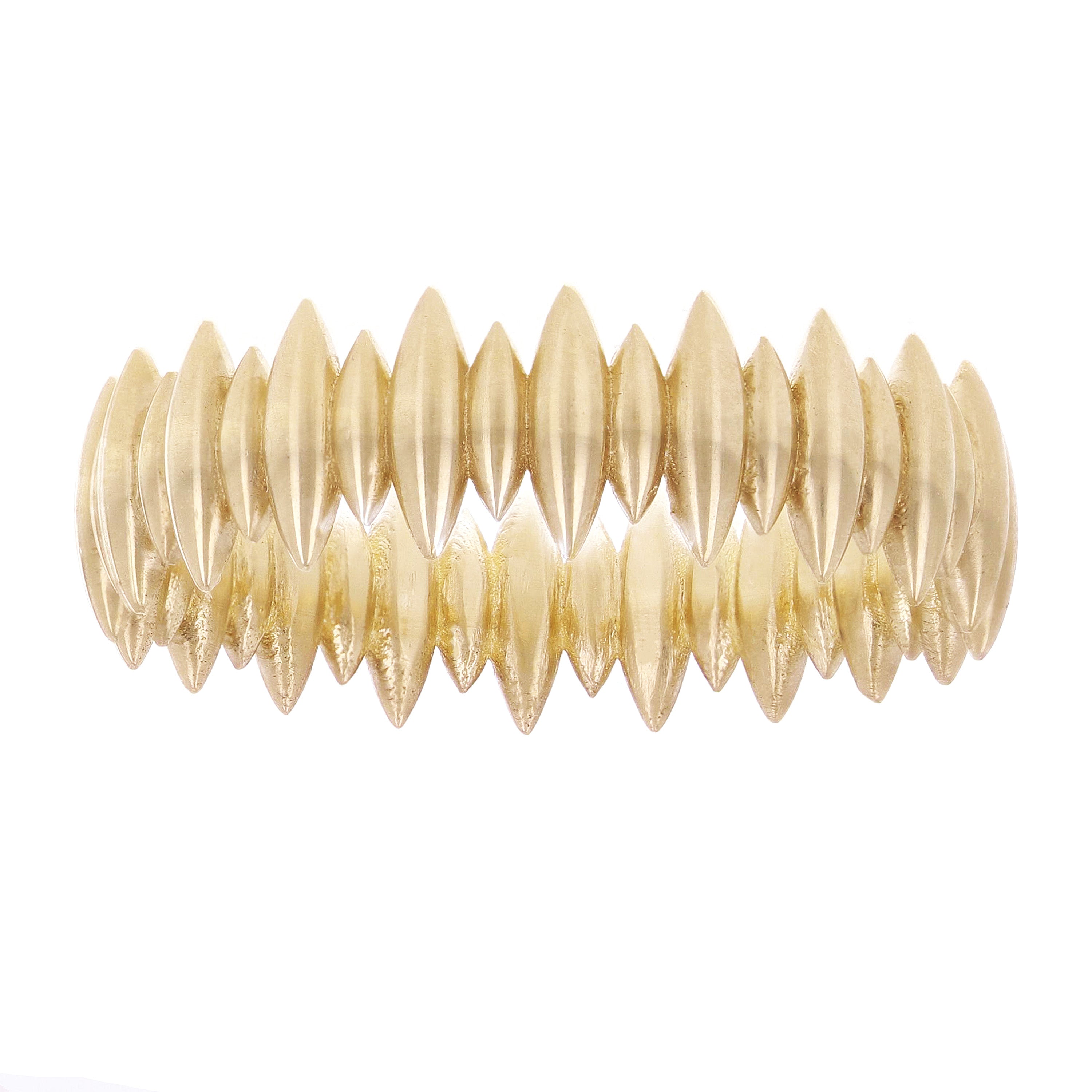 14k Yellow Gold Sharp Edges Stackable Ring Size 8 - 6.5mm 4 grams