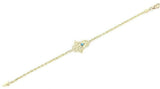 14k Yellow Gold Rope Chain Bracelet with Hamsa Hand of Fatima Charm 7" 4.7 grams - 7" 4.7 grams