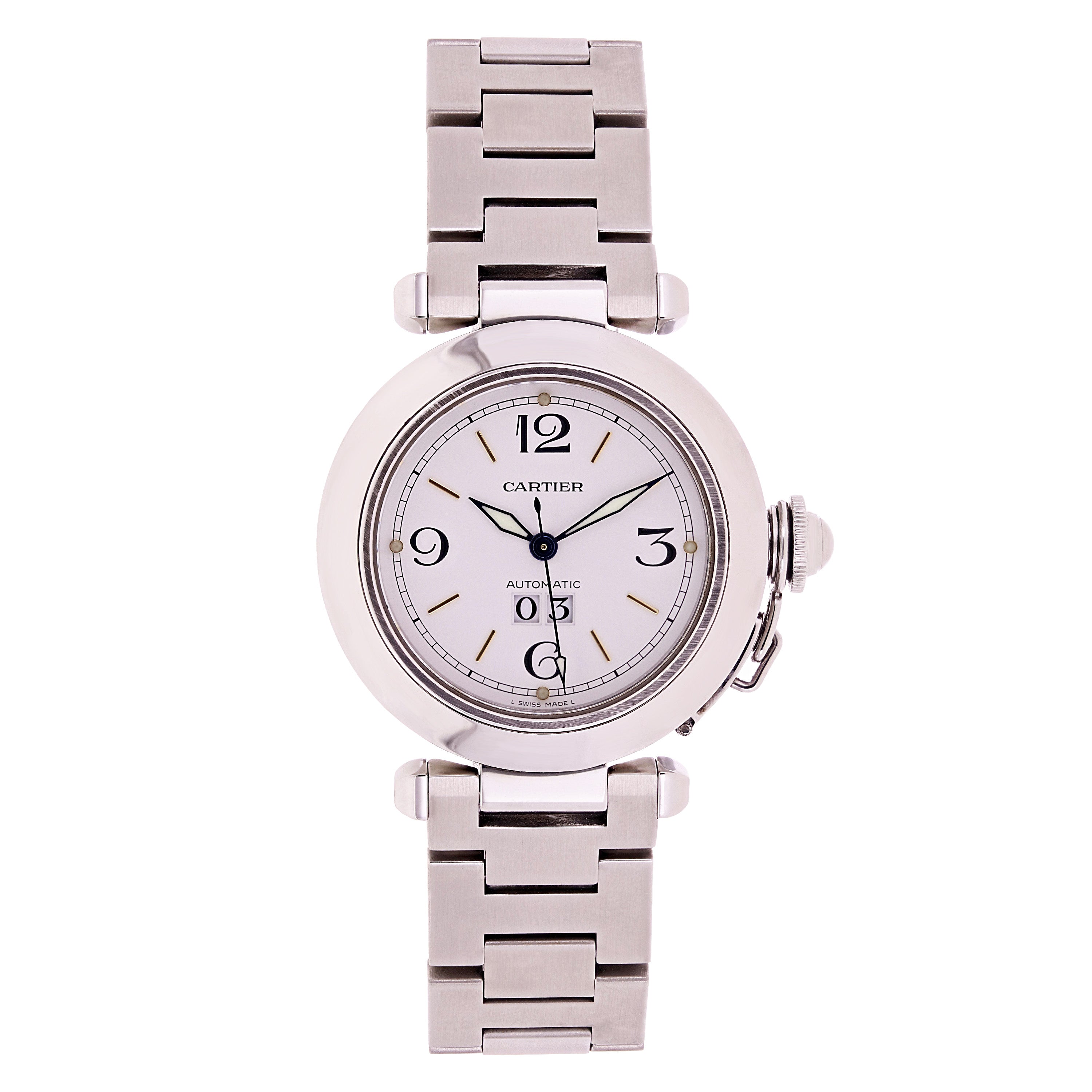 Cartier Unisex Pasha C Big Date Stainless Steel Automatic