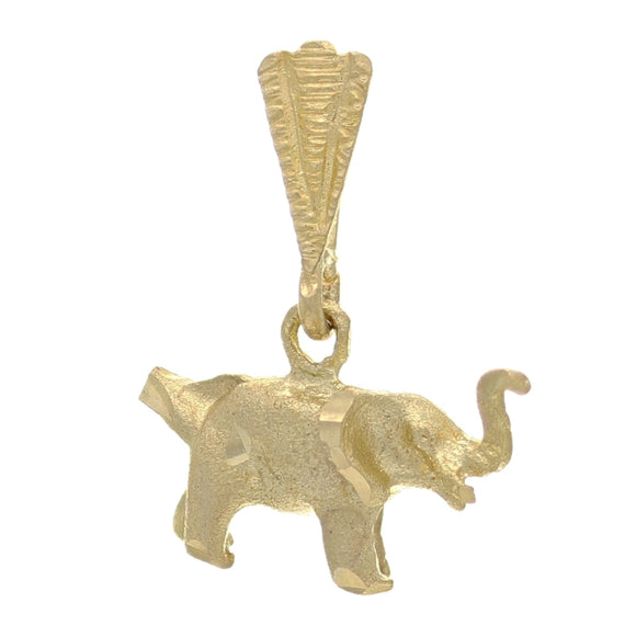 14k Yellow Gold Elephant Lucky Charm Pendant 1.3 grams - Yellow