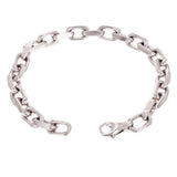 10k White Gold Solid Handmade Heavy Anchor Chain Bracelet 7.5" 7.5mm 43.2 grams - 7.5" 43.2 grams