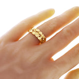 10k Yellow Gold Solid Nugget Ring Band Size 7 - 9mm 4.5 grams - Ring Size 7