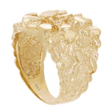 Men's 14k Yellow Gold Solid Chunky Nugget Ring Size 7.5    18.3mm 12.3 grams - Ring Size 7.5 12.3 grams