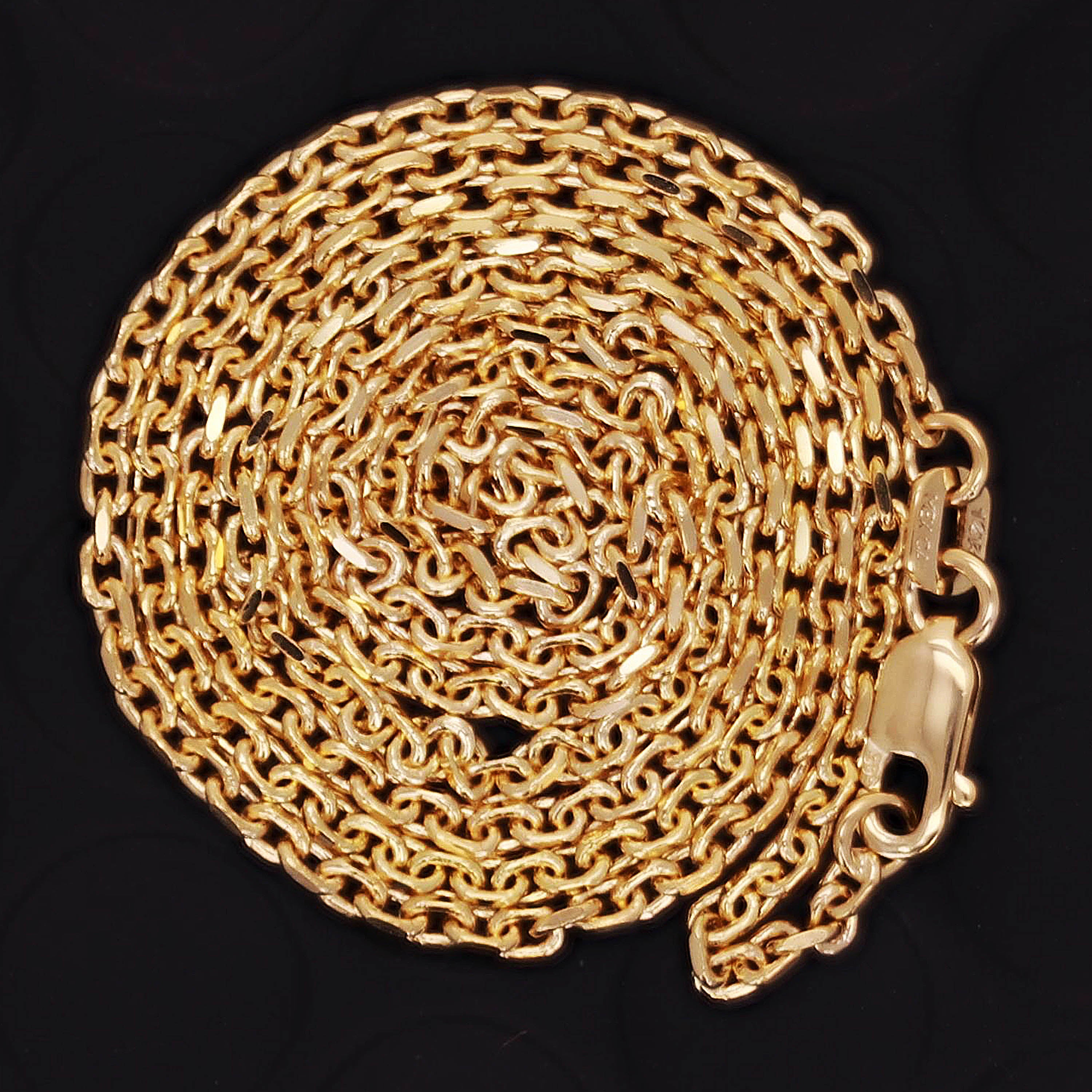 Italian 14k Yellow Gold Solid Anchor Cable Link Chain Necklace 18" 1.8mm 5.6 grams - 18" 5.6 grams
