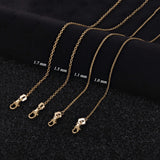 Italian 14k Yellow Gold Rolo Chain Necklace 1mm - 1.7mm 16" - 24 "