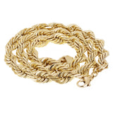 14k Yellow Gold Solid Heavy Diamond Cut Rope Chain Necklace 24" - 30" 12mm