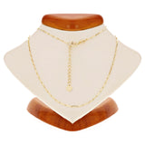 Italian 14k Yellow Gold Bar Link Chain Necklace 16" 0.9mm 3 grams