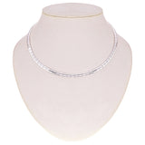 Women's Italian 14k White Gold Omega Necklace Choker 17.5" 5mm 37.1 grams - 37.1 grams