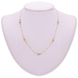Italian 14k Yellow Gold Ball Beads & U Link Necklace 16" 2.5 grams