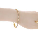 14k Yellow Gold 2.52ctw Diamond Tennis Bracelet 7" 2.4mm 6.5 grams