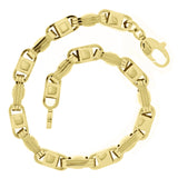 Italian 14k Yellow Gold Hollow Mariner Link Chain Bracelet 8.5" 5.8mm 10.7 grams