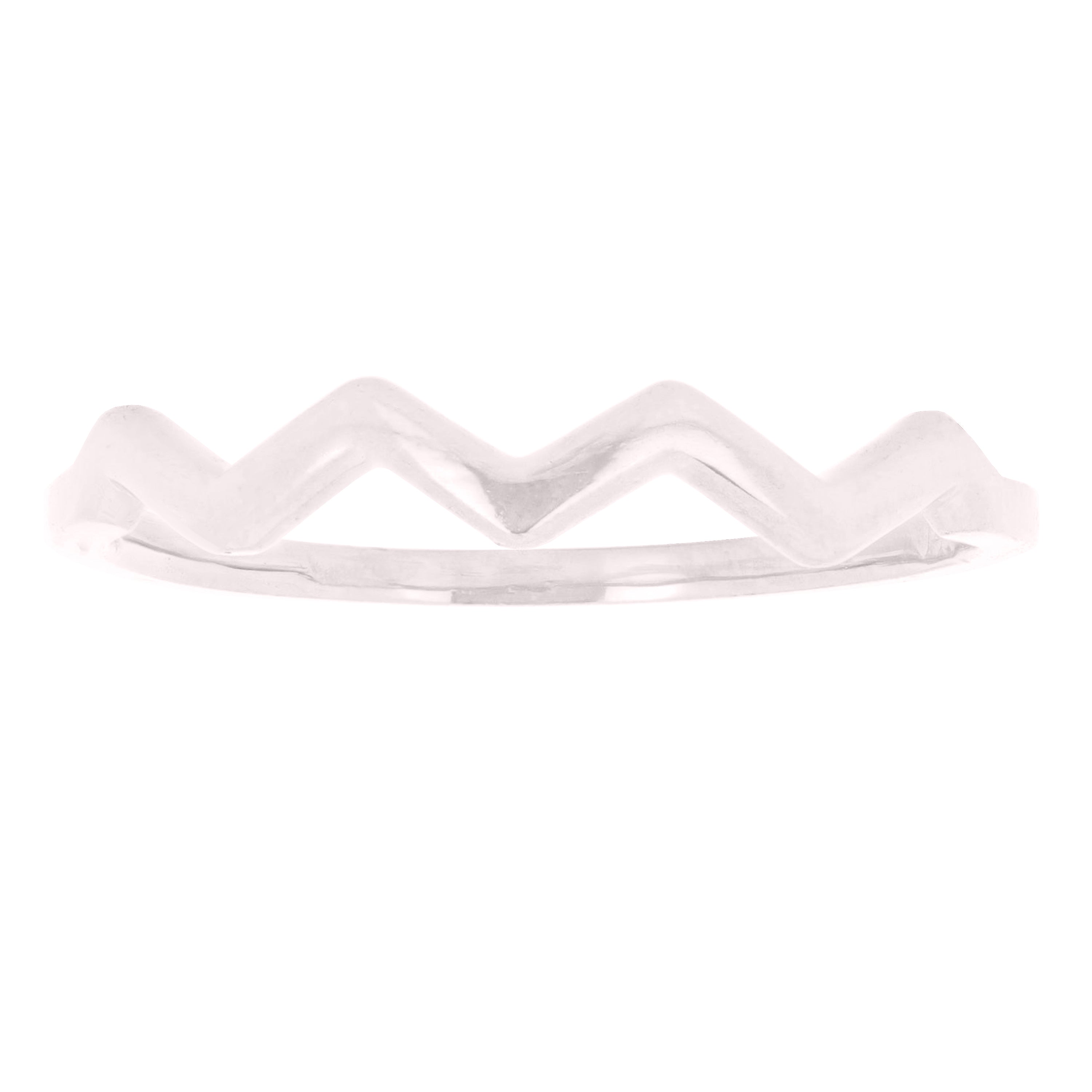 14k White Gold Stackable Wave  Ring 1.3 grams Size 6.75 - White