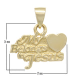 14k Yellow Gold My Heart Belongs To Jesus Charm Pendant - Yellow