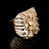 Men's 14k Yellow Gold Solid Big Rectangle Nugget Ring Size 7.5 - 20.5 grams - Ring Size 7.5 20.5 grams