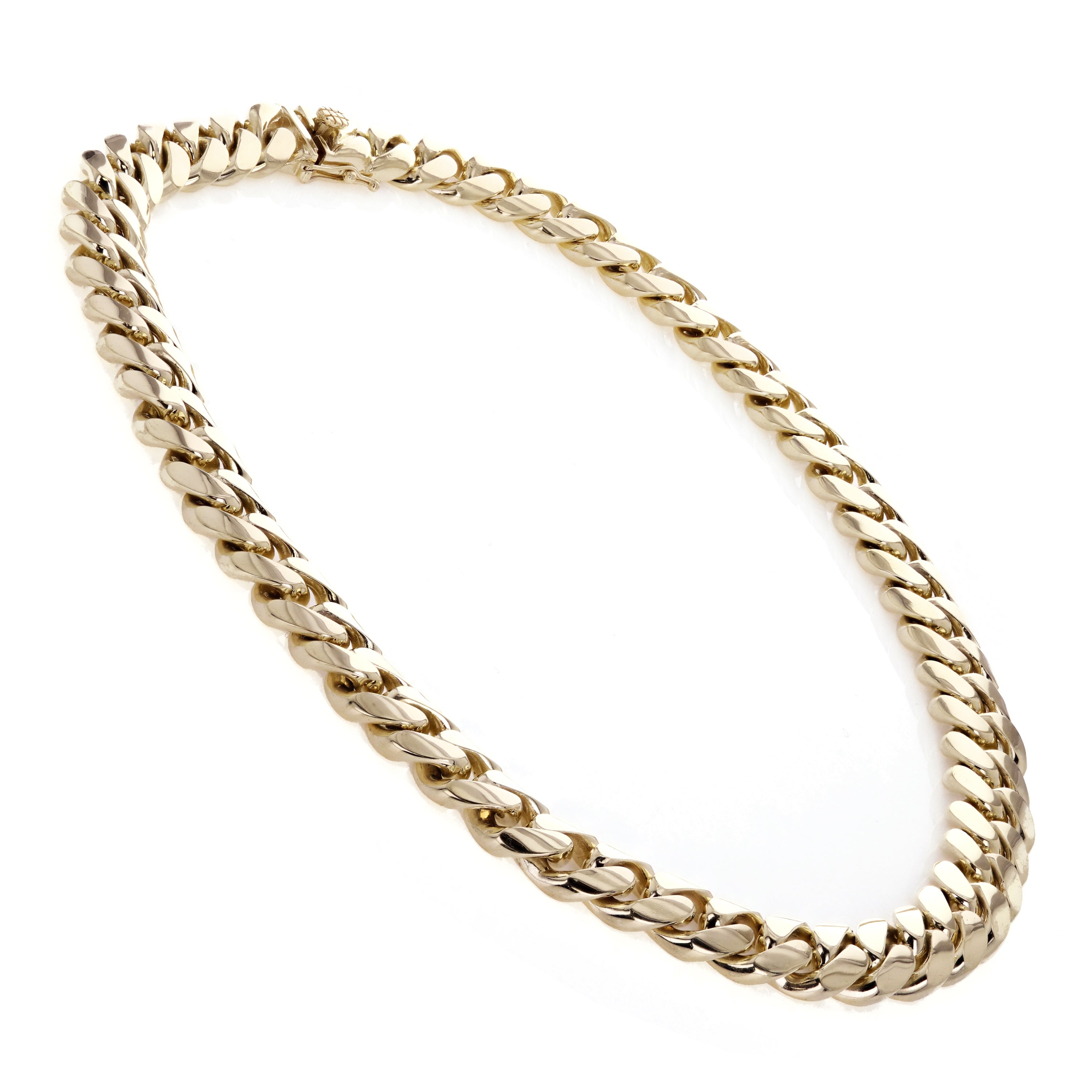 10k Yellow Gold Heavy Solid Miami Cuban Link Chain Necklace 20" 15mm 260 grams - 20" 260 grams