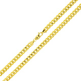 Italian 10k Yellow Gold Semi-Solid Miami Cuban Chain Necklace 24" 5.3mm 16.3 grams - 16.3 grams