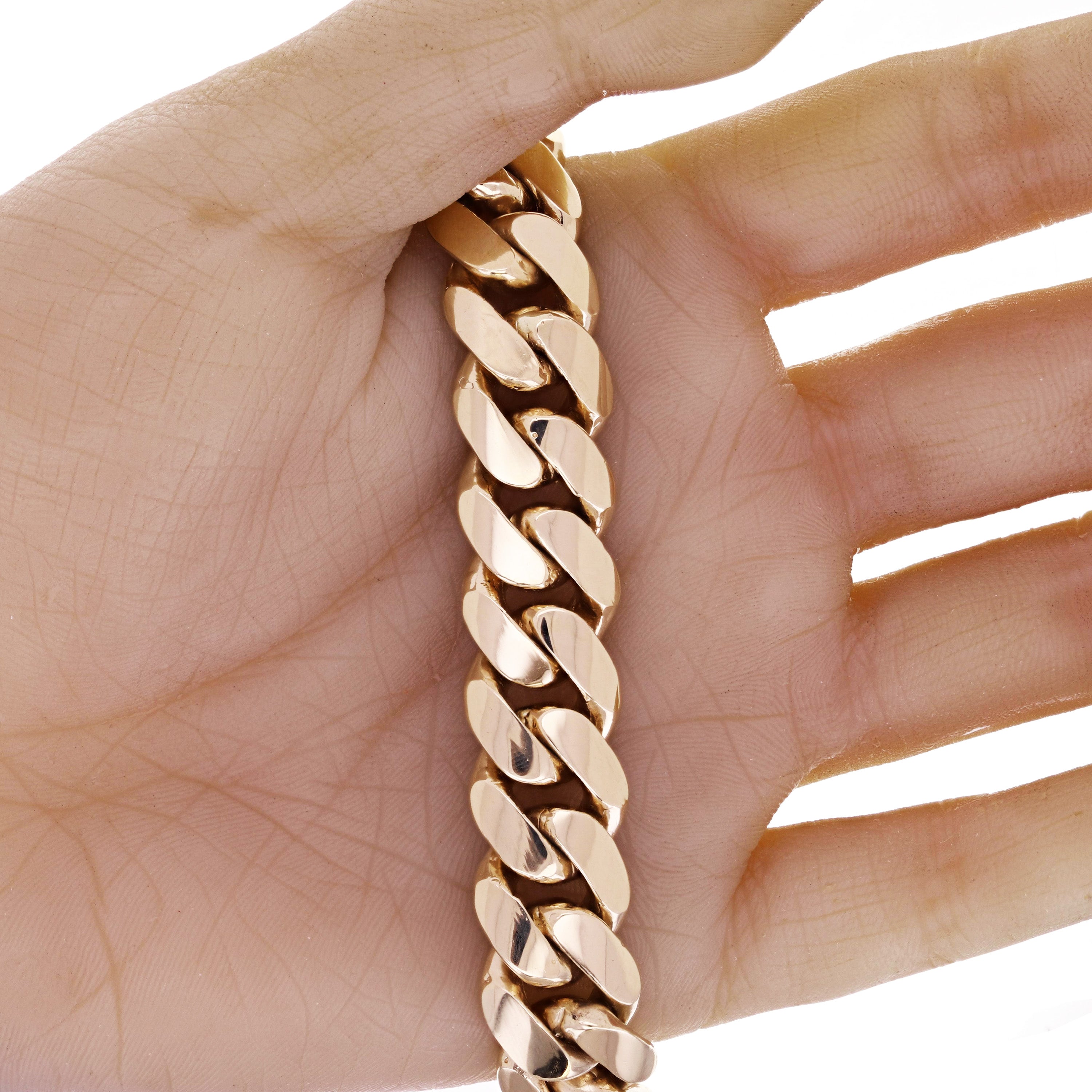 10k Yellow Gold Solid Heavy Miami Cuban Link Chain Bracelet 8" 15mm 103.3 grams - 8" 103.3 grams