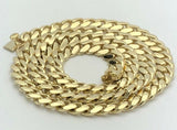 Men's 10k Yellow Gold Solid Heavy Miami Cuban Chain Necklace 22" 10.4mm 143g