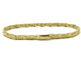 14k Yellow Gold Solid Chunky Nugget Bracelet 8.25"- 8.75" 4.75mm 10.8 grams - 8.75"
