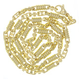10k Yellow Gold Spring Barrel Handmade Link Necklace 20" 7mm 57.1 grams - 20"