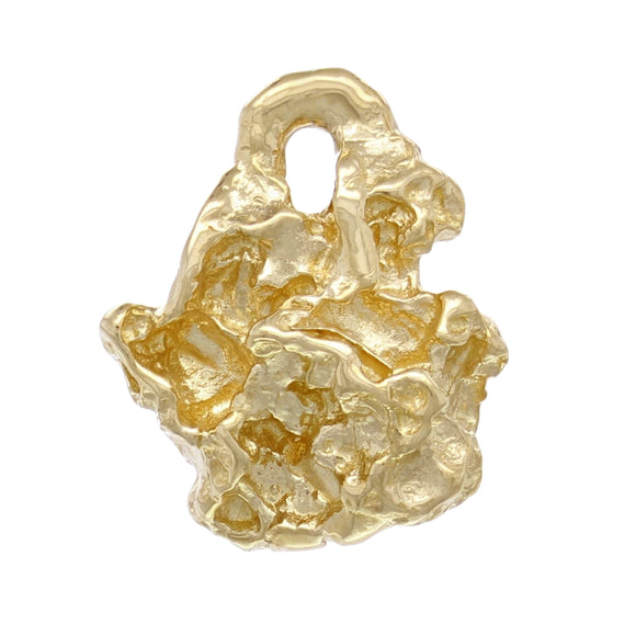 10k Yellow White or Rose Gold Free Form Nugget Charm Pendant