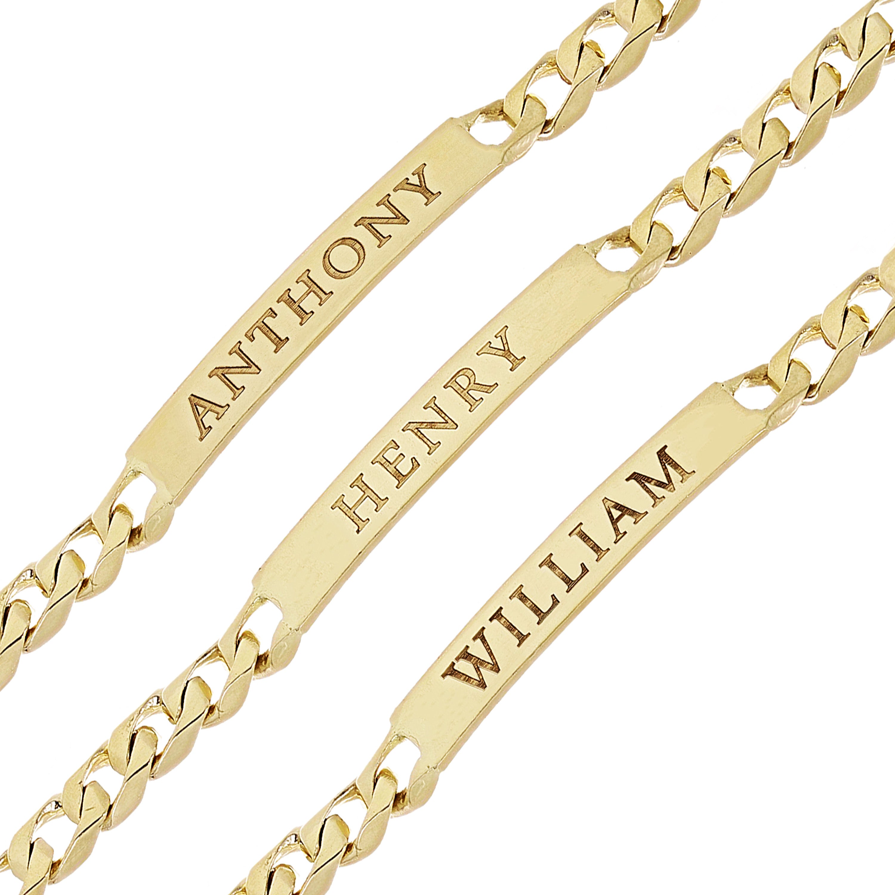 14k Yellow Gold Cuban ID Bracelet Engraveable 6.5" 6mm 12.4 grams - 6.5"