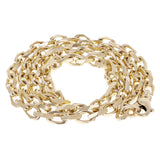 10k Yellow Gold Solid Handmade Beveled Anchor Chain Necklace 20" 6.7mm 61 grmas - 20" 61 grams