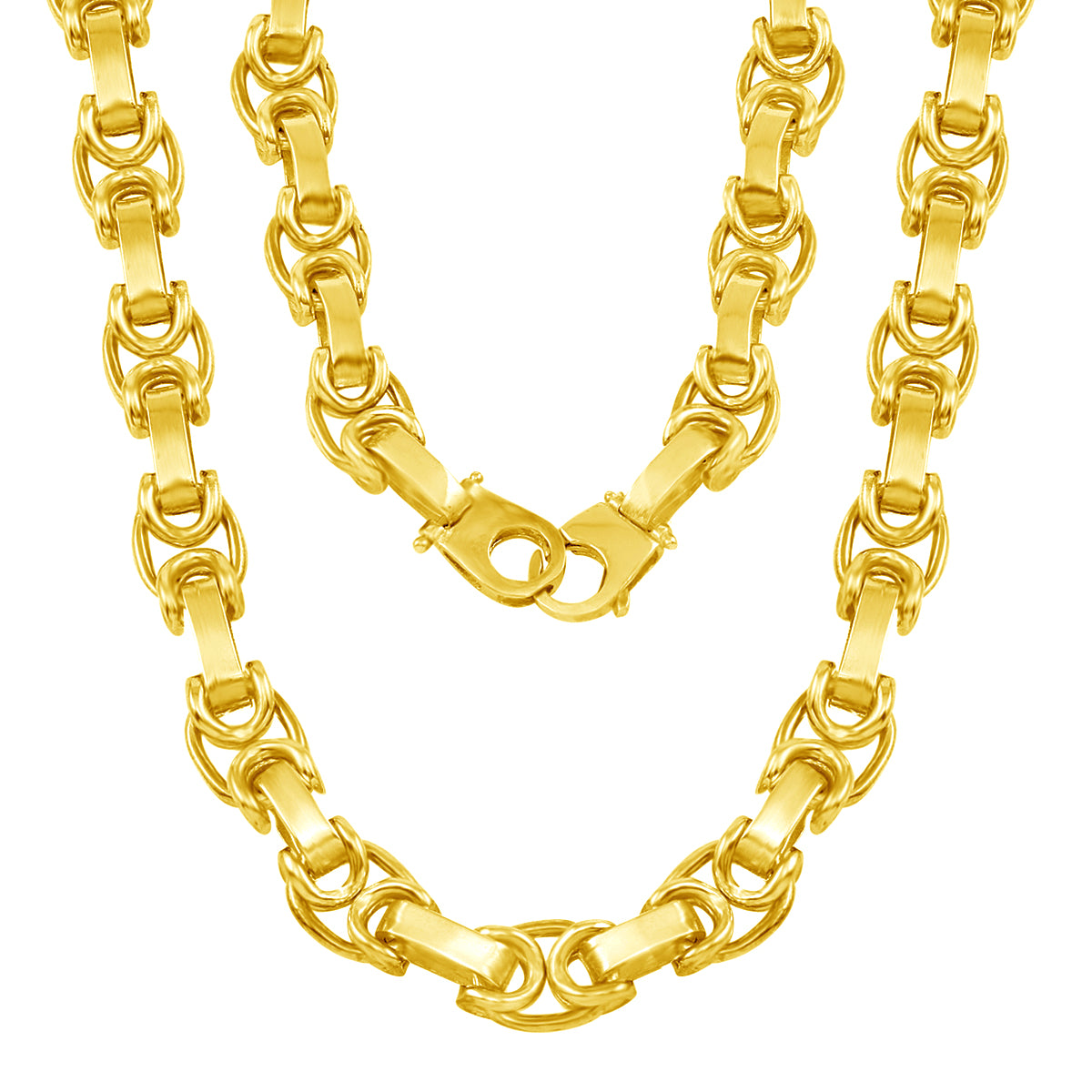 14k Yellow Gold Solid Handmade Fashion Link Chain Necklace 10.5mm 20" 100 grams - Yellow,20"
