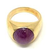 14k Yellow Gold Oval Pink Tourmaline Ring Gemstone Size 8 13 grams