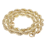 Men's Solid 10k Yellow Gold Diamond Cut Rope Chain Necklace 24" 10mm 159.6 grams - 24" 159.6 grams